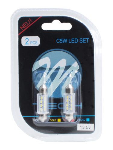 LED Izzó C5W 36 mm 8-SMD | 2 db fehér | M-TECH