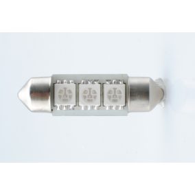 LED Izzó C5W 36 mm 6-SMD 5050 CANBUS kék (2db) – M-TECH