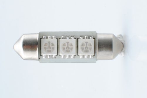 LED Izzó C5W 36 mm 6-SMD 5050 CANBUS kék (2db) – M-TECH