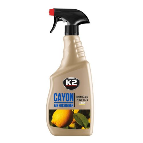 K2 CAYON Deocar – pumpás légfrissítő – Citrom illatú autóillatosító 700 ml