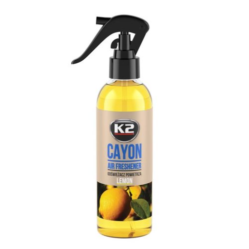 K2 CAYON Deocar – pumpás légfrissítő – Citrom illatú autóillatosító 250 ml