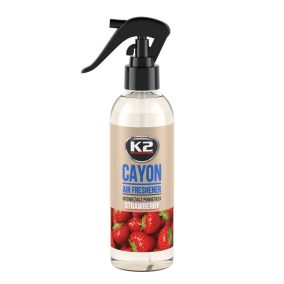  K2 CAYON Deocar – pumpás légfrissítő – Eper illatú autóillatosító 250 ml