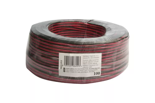 Kábel, 2-eres, 2 x 1 mm, piros-fekete – MULTIPA