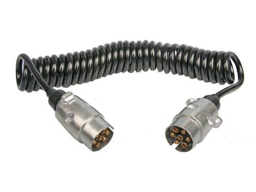 Spirális összekötő kábel 2 x 7-pin, 7 x 1 mm, ALU csatlakozók, MULTIPA
