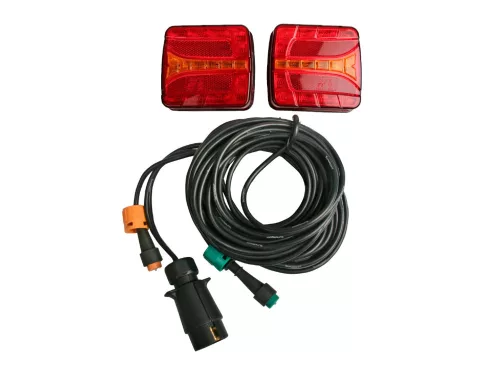 Utánfutó elektromos vezeték 2db LED lámpával 7pólusú / 7,5 m kábel – MULTIPA