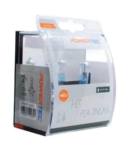 Izzó H7 12V DUO - Powertec Platinum +130% (2db) – M-TECH