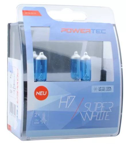 Izzó H7 12V 55W - Powertec SuperWhite – M-TECH