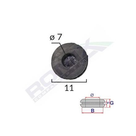 Kábel átvezető gyűrű | gumidugó 11/7mm - main