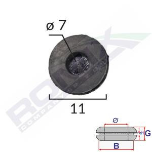 Kábel átvezető gyűrű – gumidugó 11/7mm