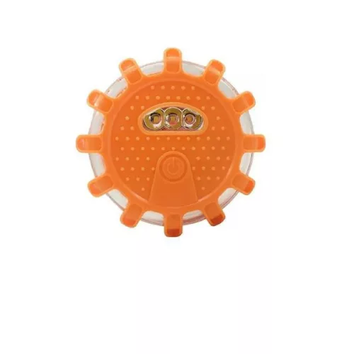 Elakadást jelző biztonsági narancssárga villogó LED lámpa, mágneses, elemes – Bright Ride