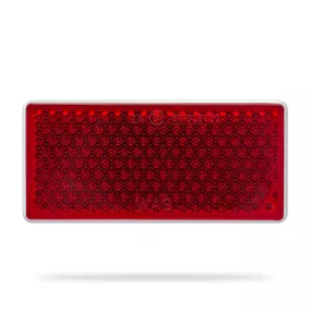   Öntapadós fényvisszaverő prizma, piros, 105 × 48 mm – Bright Ride