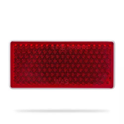 Öntapadós fényvisszaverő prizma, piros, 105 × 48 mm – Bright Ride