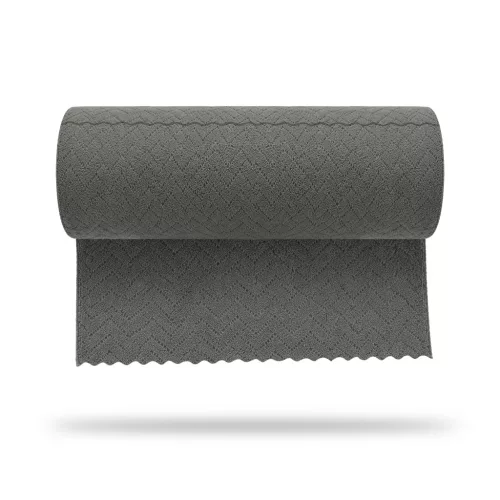 Mikroszálas törlőkendő, szürke, 30 × 30 cm, 50 db-os tekercs – Bright Ride