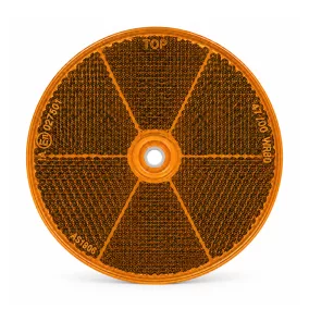   Kerek csavarozható fényvisszaverő prizma, borostyánsárga, 84 mm – Bright Ride