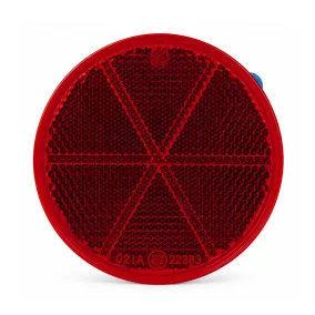   Kerek öntapadós fényvisszaverő prizma, piros, 80 mm – Bright Ride