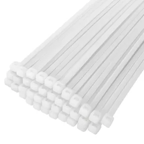   Kábelkötegelő 4,8 × 368 mm, fehér, 100 db – Bright Ride