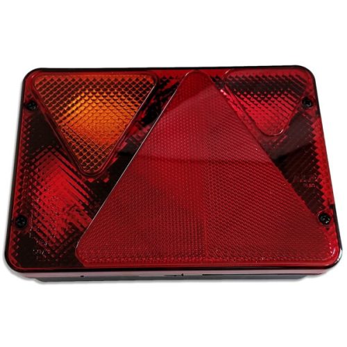 Utánfutó hátsólámpa ködlámpával, rendszámvilágítással, 185x135 mm, Bal oldal – AJBA