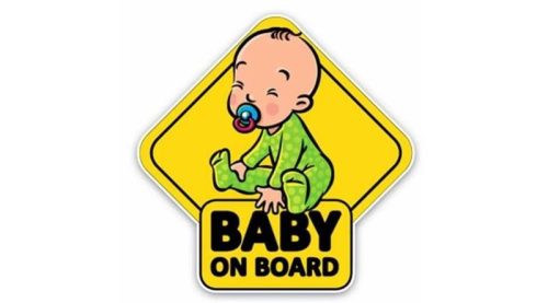 Baby on Board – matrica 15x11 cm