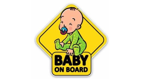 Baby on Board – matrica 15x11 cm
