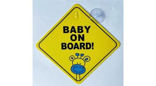 Baby on Board – tapadókorongos tábla 12x12 cm