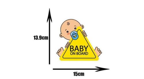 Baby on Board – matrica 13,9x15 cm