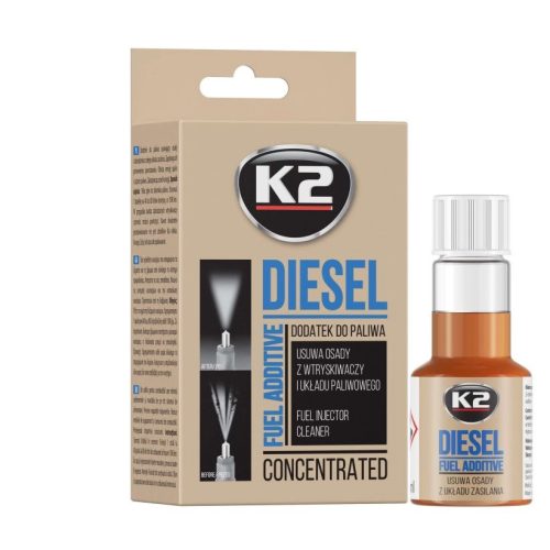 K2 DIESEL – Üzemanyagrendszer tisztító adalék 50ml