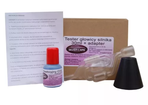 Hengerfejtömítés diagnosztikai teszter készlet – CO2 Gázszivárgás vizsgáló 30ml reakciófolyadékkal – SilverCars