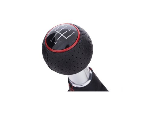 Váltókar / váltógomb + váltószoknya Audi A3 (8L) 1996-2003 5 fokozat, piros