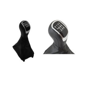   Váltókar / váltógomb + váltószoknya Skoda Octavia II facelift, Superb II, Yeti, 6 fokozat, fekete