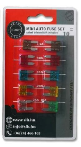 Biztosíték készlet mini késes - 10 db-os