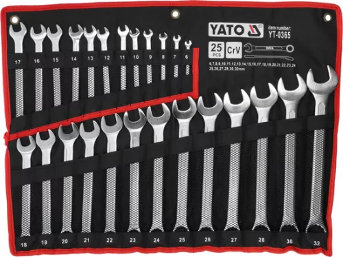 YATO Csillag-villáskulcs készlet 25 részes 6–32 mm CrV (YT-0365)