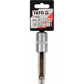   YATO Hosszú Spline (XZN) bitfej 1/2" M14 × 100 mm CrV/S2 (YT-04355)