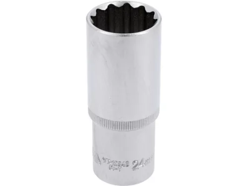 YATO hosszú 12 szögű dugókulcs 1/2" 24 mm CrV (YT-12946)