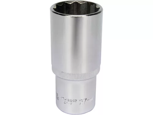 YATO Hosszított 12 szögű dugókulcs fej 1/2" 27 mm - YT-12947