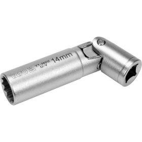 Gyertyakulcs fej csuklós 14mm 3/8" YATO 38512