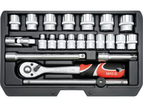 YATO 22 Részes Dugókulcs Készlet 3/8 CrV – AS-Drive Racsnival - YT-38561