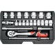 YATO 22 Részes Dugókulcs Készlet 3/8 CrV – AS-Drive Racsnival - YT-38561