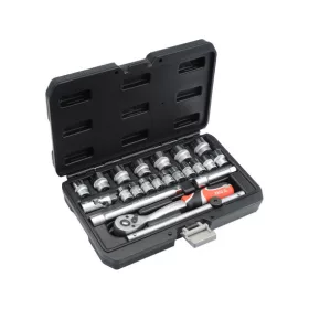   YATO 22 Részes Dugókulcs Készlet 3/8 CrV – AS-Drive Racsnival - YT-38561