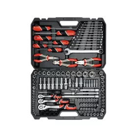   YATO Szerszámkészlet 129 részes 1/4", 3/8", 1/2" CrV CrMo (YT-38881)