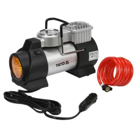   YATO Autós kompresszor 12 V 10 bar 180 W LED lámpával – YT-73460