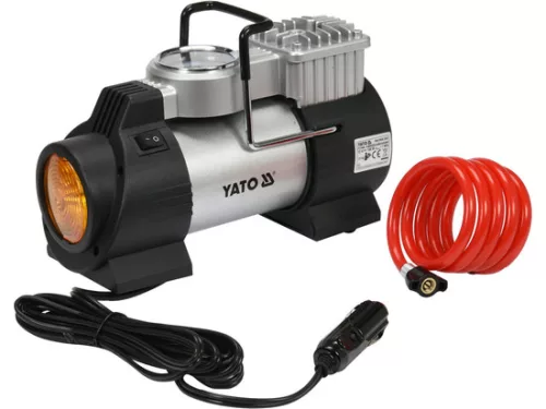 YATO Autós kompresszor 12 V 10 bar 180 W LED lámpával – YT-73460