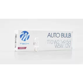 Izzó 12V W5W (10db) – W2,1x9,5d talp (T10) – M-TECH