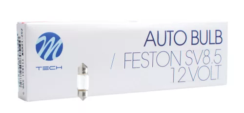 Izzó 12V C5W SV8.5 szofita 31 mm (10db) – M-TECH