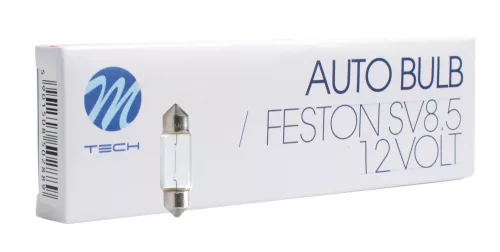 Izzó 12V C5W SV8.5 szofita 36 mm (10db) – M-TECH