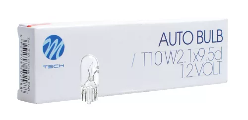 Izzó 12V W3W (10db) – W2,1x9,5d talp (T10) – M-TECH