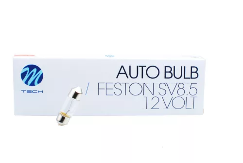 Izzó 12V C10W SV8.5 szofita 36 mm (10db) – M-TECH